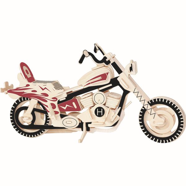 Rompecabezas con imagen de juguete, modelo de simulación, rompecabezas tridimensional, motocicleta fresca, rompecabezas creativo DIY, regalos de navidad