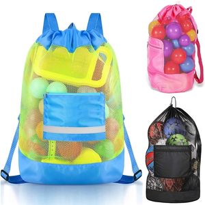 Sac de rangement de jouets Sac à dos de plage pour la natation Gym Jouets loin de l'eau de sable avec double bandoulière à séchage rapide 220527