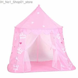 Tentes Tentes 1,3 mètre pour enfants Intérieur Play House Enfants Play Tente Tipi Child Portable Petit House Toys Baby Girls Castle Camping Tent Toys Q231220