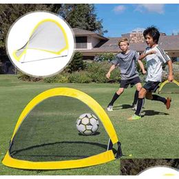 Toys Tentes 1 Set Pliant Football OBJET Net Soccer Entraînement Tente Kids Kids Indoor Play Play Toys Ball Practice Gate et Pump Drop Livrot OTBPU