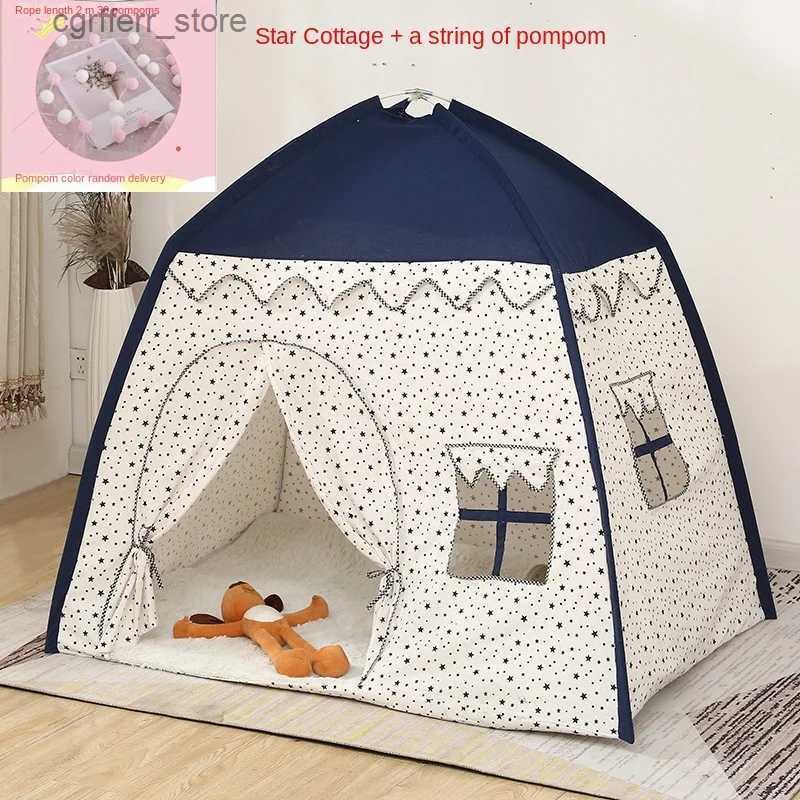 Toy Tents 135*125*105cm Kids Princess Tent Indoor Outdoor Folding Castle Bed Little Castle Princess Highterge Game Gifts L410