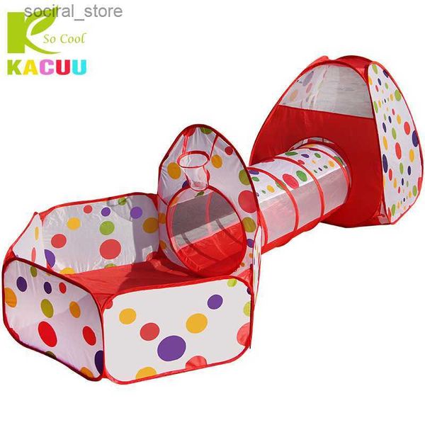 Tentes jouets 3 en 1 tente de jouets pour enfants pliable Pop Up Tunnel jeu de basket-ball Portable en plein air bébé jouer tentes maison cabane pour enfants jouets LJ200923 L240313