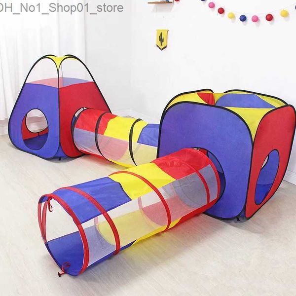 Carpas de juguete 4 en 1 Tienda de campaña Juguetes para bebés Piscina de bolas para niños Niños Ocean Balls Piscina Plegable Tienda de juegos para niños Pluma de juego Túnel Play Ball House Q231220