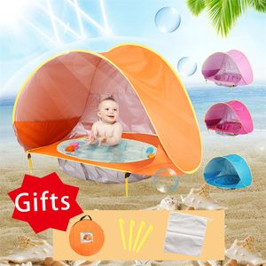 Tentes Tentes Baby Beach Tent Piscine d'ombrage portable POTTENDRE UV SHELTER SORN SHELT POUR LA PAOBLE ENFANT ENFANT