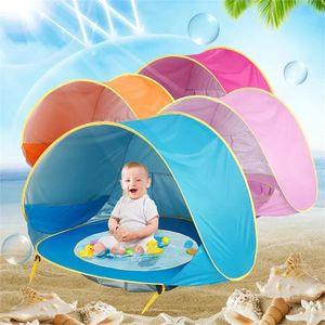 Tentes jouets Bébé plage tente ombre piscine Protection UV abri solaire infantile jouets de plein air piscine jouer maison tente jouets pour enfants enfants 231019