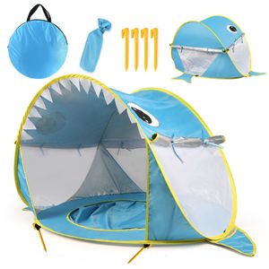 Toy Tents Baby Beach Tent Uvprotecting Sunshelter With A Pool Baby Kids Beach Tent Pop Up Portable Shade Pool UV Protection Sun Shelter 230516