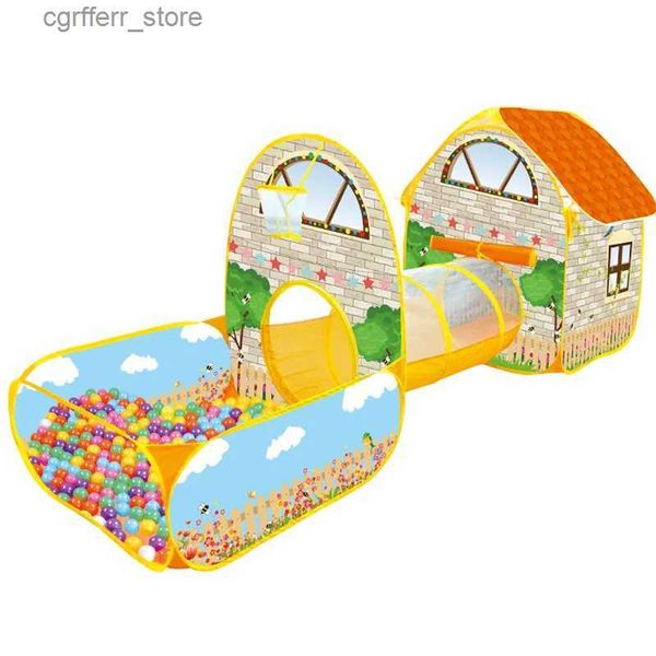 Tentes Tentes Baby Toy House Ocean Ball Pool grand espace villa Garden Cottage Princesse Room Enfants Tente intérieure Tent House Place Tent Tent Gift L410