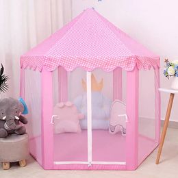 Tentes jouets Bébé jouet tente Portable pliant Prince princesse tente enfants château jouer maison enfant cadeau en plein air plage fermeture éclair tente filles cadeaux 231019