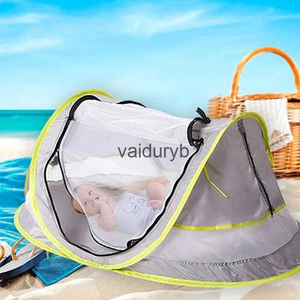 Tentes jouets Tente de voyage pour bébé Portable UPF 50 + abris solaires infantile Pop Up pliant en plein air plage moustiquaire jouet pare-soleil pour nouveau-né Bedvaiduryb