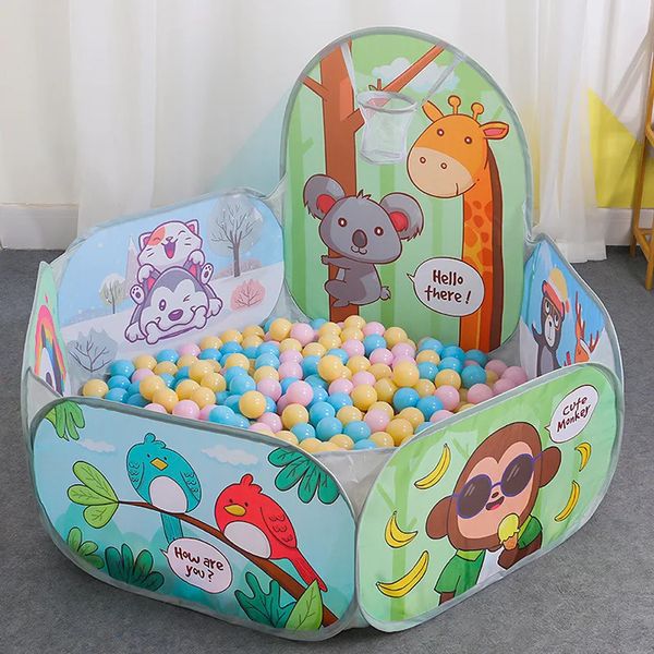 Toys Tents Cartoon Enfants Tent House Family Game House Play Ocean Ball Pool Bobo Storage Indoor Home Pliage Outdoor 231219