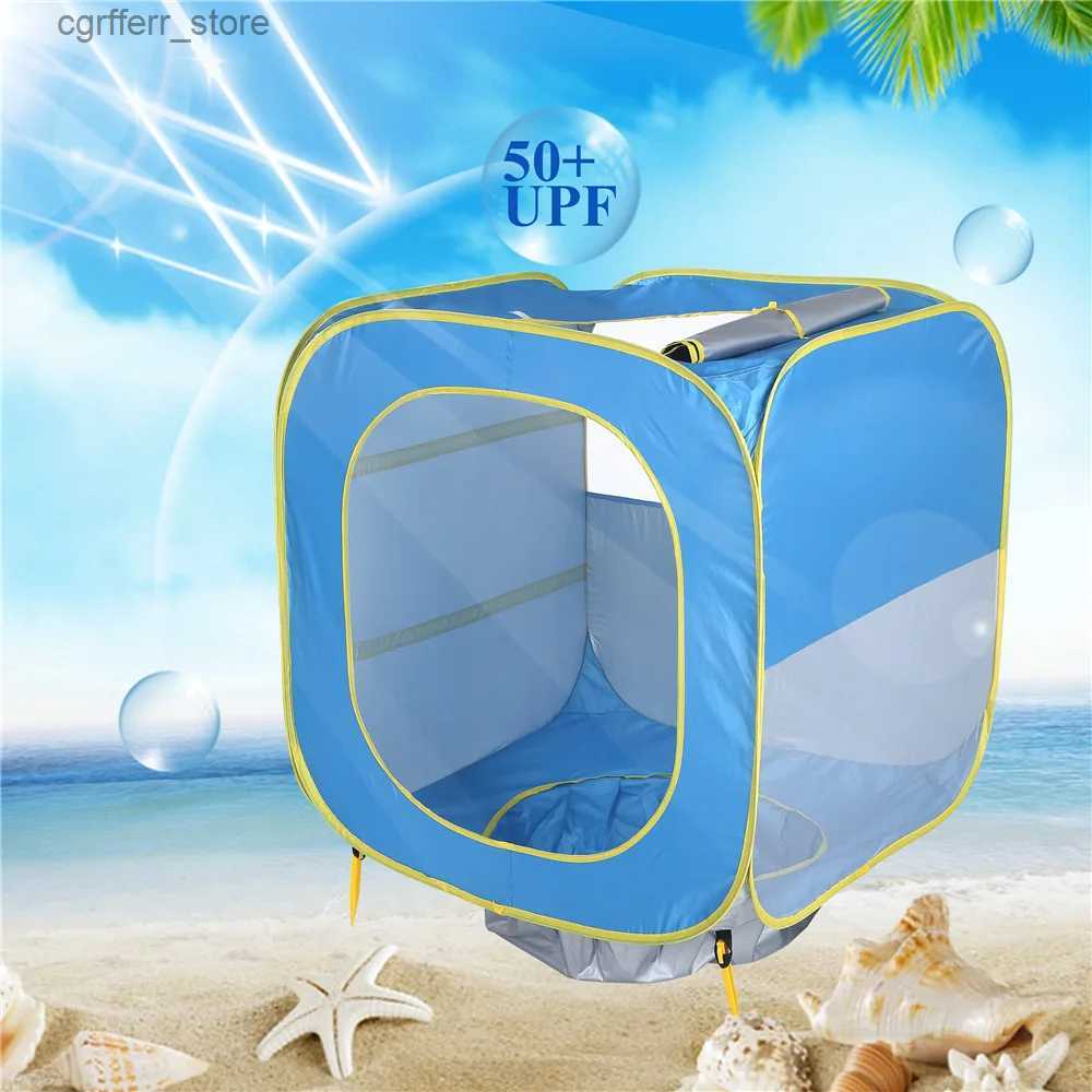 Toy Tents Children Beach Tent Tent Portable Shade Pool UV Protection Sun Sheelter Infant Outdoor Toys Baby Swimming Pool Play House Toys L410