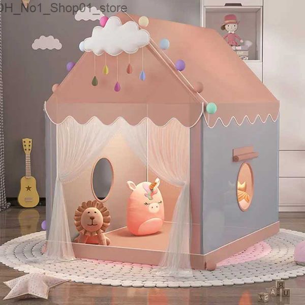 Toys Tents Enfants Girl Boy Tente pliable Tente intérieure Play House Toys Princess Castle Game Baby Bed Tool Tool Game House Baby Cadeaux Q231220