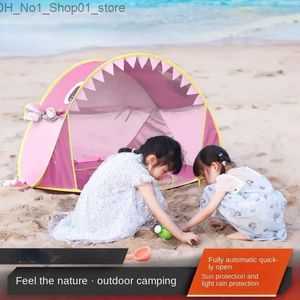 Tentes jouets Tente extérieure pour enfants jouets Installation Camping gratuit intérieur bord de mer parasol tente bébé plage preuve UV divertissement maison de jeu Q231220