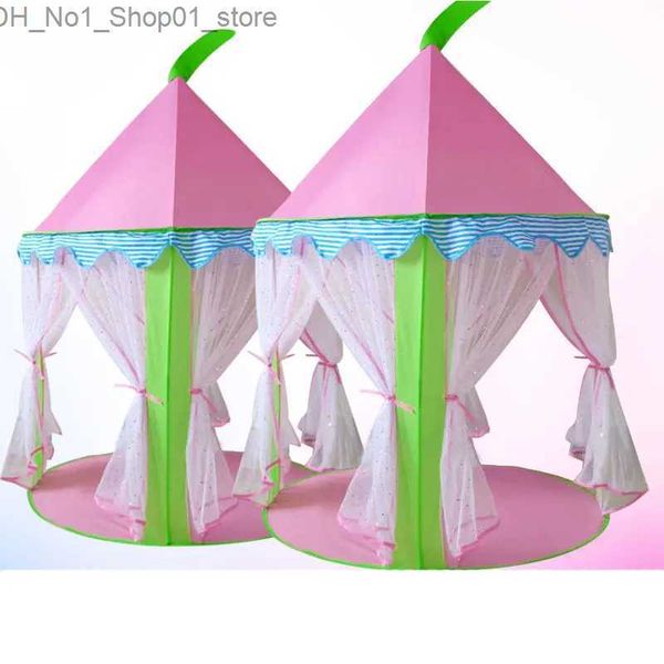 Toys Tents Enfants Tente pliage tipi fille garçon rose Play House Teepee Tents Princess Castle Activity Fairy House Q231220