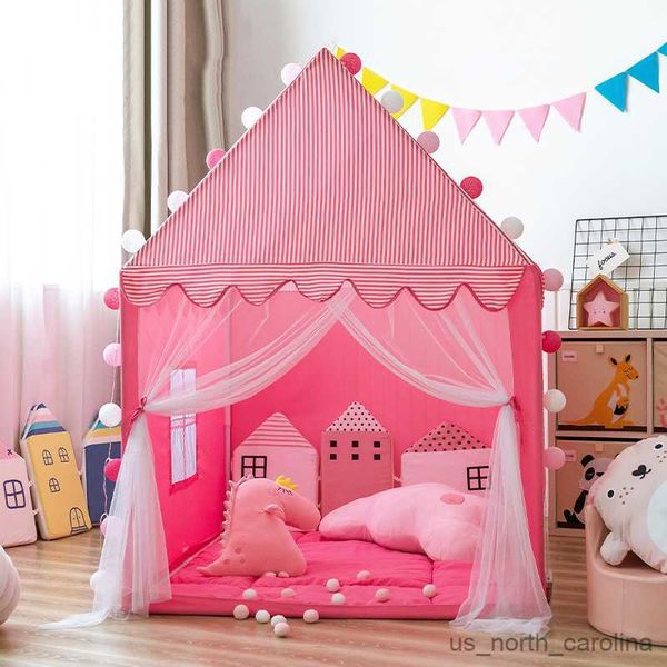 Tentes jouets Enfants jouet grande taille tente pliante enfants tente bébé jouer maison jouets filles garçons château enfant chambre décor cadeaux R230830