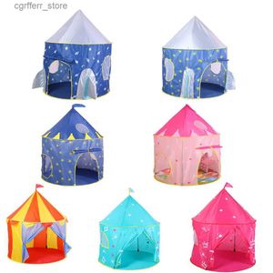 Speelgoedtenten kinderen Tent draagbare yurt prinses prins Castle Toy House indoor ruimte spelen huis babybal zwembad hek tunnel play house l410