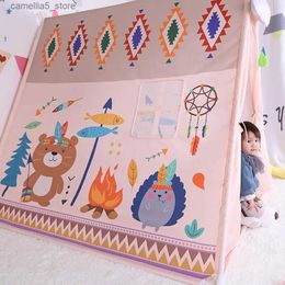 Toys Tentes personnalisables Childrens Tent bébé intérieur enfant jouet jouet maison princesse maison enfant toile enfant jouet jouet maison Q240528