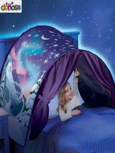 Tentes jouets Rêve fantaisie tentes enfants lit bébé enfant tente dessin animé pliable magique Playhouse nuit réconfortante dormir princesse château secret 231019