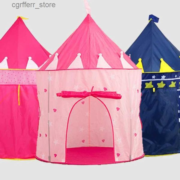 Toys Tents pliants pour enfants Tent Tent House Prince Prince Picnic Tent enfants Outdoor Supplies Playground Happy Childrens Home L410