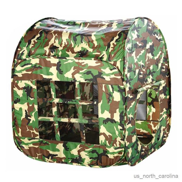 Tentes jouets Jeu Pliable Tissu Portable En Plein Air Enfants Jardin Cadeau Grand Camouflage Armée Jouet Maison Bébé Jouer Tente R230830