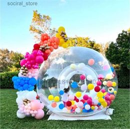 Toy Tents Livraison gratuite maisons gonflables en PVC Double chambre tente à bulles extérieure transparente maison à bulles gonflable pour hôtel Commercial L240313