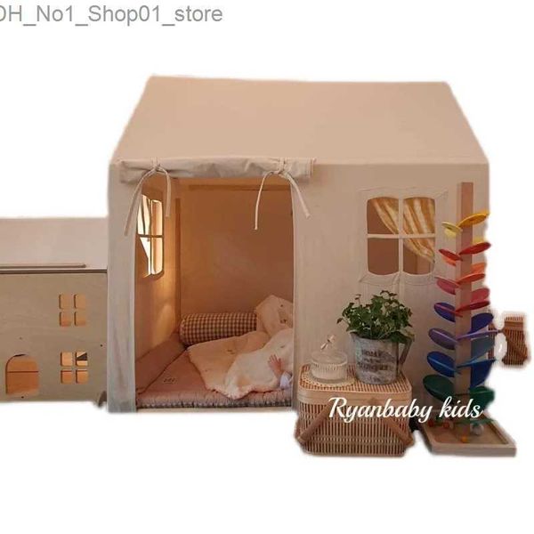 Toy Tents Ins Kids Rovable Curtain Tent Lire Corner Baby Indoor Dollhouse Play Tent Q231220