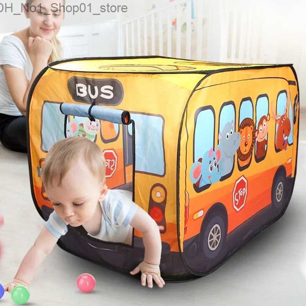 Toys Tents Kid Cartoon pliable Play Tent intérieur House Outdoor Tent House Play Interaction Toys Educational Car Girl Girl Boy Toys Cadeaux Q231220