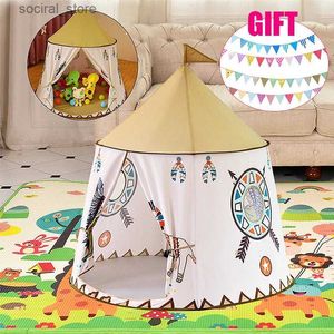 Tentes jouets Kid tipi tente maison Portable princesse château pliant enfants tentes bébé jouer maison enfants jouer jouet anniversaire cadeau de noël L240313