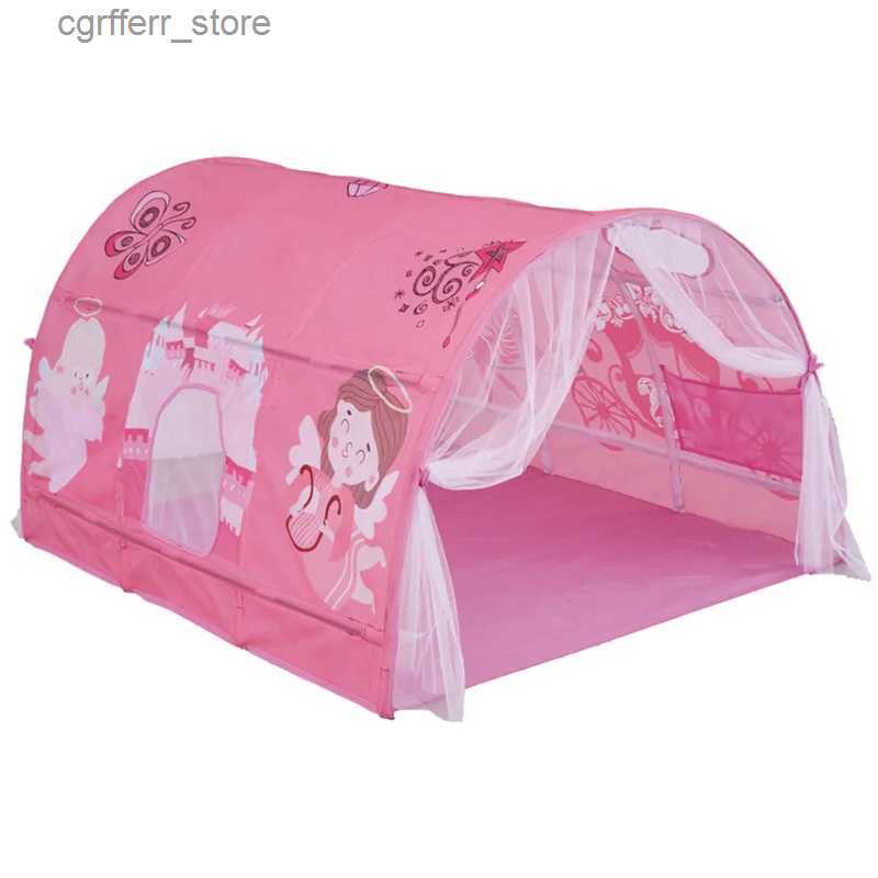 Tentes Tents Kid Toys Tente Play Play House 1.4m Portable Child Baby Baby Pliable Pliage Cartoon Small House Tent Children Bed Tent Princess Tent L410
