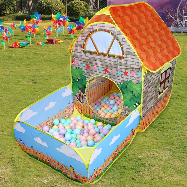 Tentes Tentes Enfants Enfants Pop Up Tents House avec Courtyard Garden Crawling Pliant Tent House Boys Garçons Joue Tent Ball Pool Pool Children Gift 230111