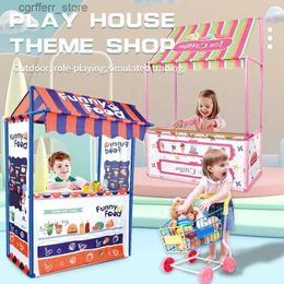 Tiendas de juguete para niños Juega de juego Juego de la tienda Portable Chica plegable Niña Princesa Princesa Castillo Regalo de cumpleaños de Navidad Simulación al aire libre L410