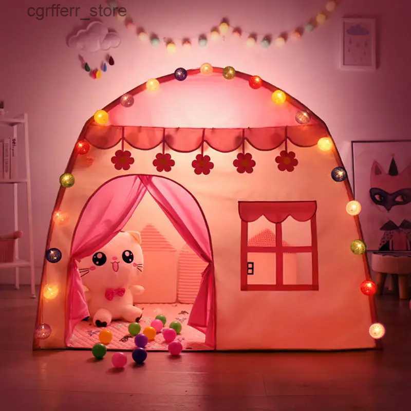 Toy Tents Kids Tent Pink Blue Kids Play House Beaby Indoor Outdoor Toy House Portable Play Play House Kids Teepee Tent Enfant L410