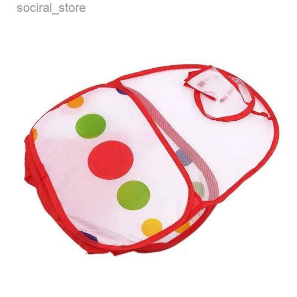 Tentes jouets Enfants jouet jouer tente balle fosse piscine avec panier de basket rouge sac de rangement à fermeture éclair pour les tout-petits bébé animaux parc jouet tentes L240313