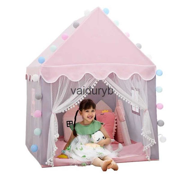 Carpas de juguete Carpas grandes para niños Tipi Baby Play House ld Carpa de juguete 1,35 M Wigwam plegable niñas Castillo de princesa rosa ld Room Decorvaiduryb