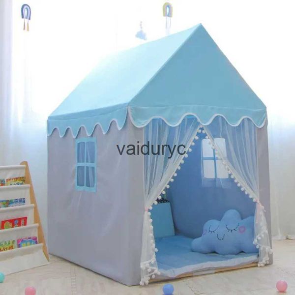 Tiendas de campaña de juguete para niños grandes Tipi, casa de juegos para bebés, tienda de campaña ld de 1,35 M, Wigwam plegable para niñas, habitación de Castillo de princesa rosa, decoración