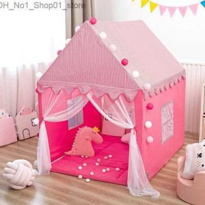 Tiendas de juguete New Indoor Outdoor Tent Tentys Children Play House Boys Boys Castle Castle Indoor Play House Finish Toy Regalo para niños Q231220