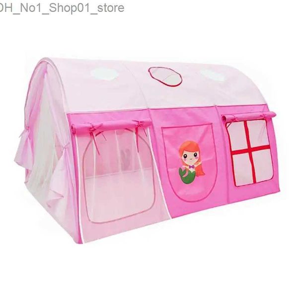 Tiendas de juguete New Kids Play Tent Childhouse Tent Tent Biends Biños Juguetes Play House Portable Interior al aire libre Princesa Bed Mantle Castle Centre Q231220