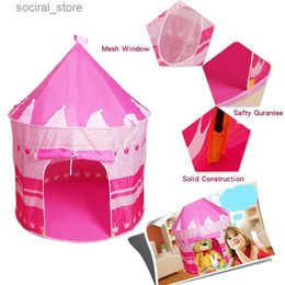 Tentes jouets Date Tente de jeu Portable pliable Tipi Prince tente pliante enfants garçon château Cubby maison de jeu enfants cadeaux tentes de jouets en plein air LJ200923 L240313