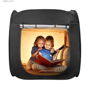 Tentes jouet tente pop-up pour autistique Asd enfants pliables spacieux spacieux intérieur occure noire sensorielle playhouse toys for enfants cadeau de Noël L410