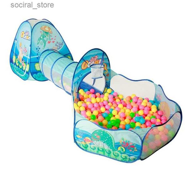 Carpas de juguete Máquina de juego portátil para bebés Piscina de bolas para niños Juego emergente plegable Carpa Túnel Sala de juegos Cabina Amantes de los juguetes para interiores y exteriores L240313