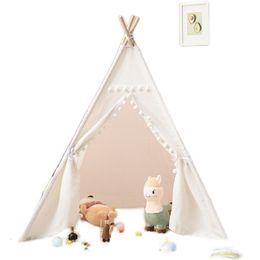 Toys Tentes Tentes portables Tentes Tipi Play House Enfants Coton Canvas Indian Play Tent Wigwam Child Little Beach Teepee Room Decoration 230111