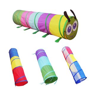 Toy Tents Portable Colorful Kids Tunnel Tents Crawling Tunnel Foldable Folding Indoor Kids Play House Tent Girls Boy Room Decoration 230111