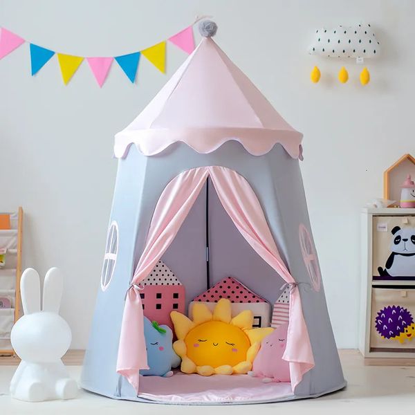 Tentes jouets Portable tente de jeu pliante maison de poupée bonbons princesse château maison de jeu hommes et femmes enfants cadeaux de plein air jouets tente château 231019