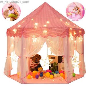 Toy Tents Princess Tent Girls Large Playhouse Kids Castle Play speelgoed voor kinderen Indoor en Outdoor Games 55 '' X 53 '' DXH Q231220