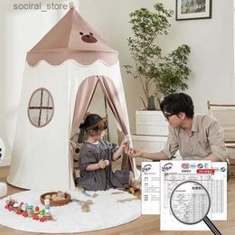 Tentes jouets Qiaole ours tente pour enfants intérieur ménage bébé jeu maison garçons et filles princesse château jouet maison petite maison L240313