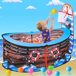 Speelgoedtenten Schip Tent Kinderen Ballenbak Draagbaar Zwembad Opvouwbaar Speelhuis Baby Zwembad Ballen Met Mand Outdoor Speelgoed Voor kinderen 231019