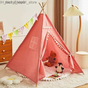 Tentes jouets Tentes jouets livraison directe tente pour enfants Tipi pliant enfants maison de jeu intérieur extérieur Camping maison garçons filles château indien tentes Wigwam Q231220 L240313