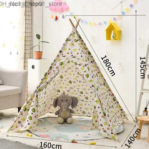 Tentes jouets Tentes jouets portables 1,8 M tentes pour enfants Tipi maison de jeu enfants toile de coton tente de jeu indienne Wigwam enfant jouet tipi décoration de chambre Q231220 L240313