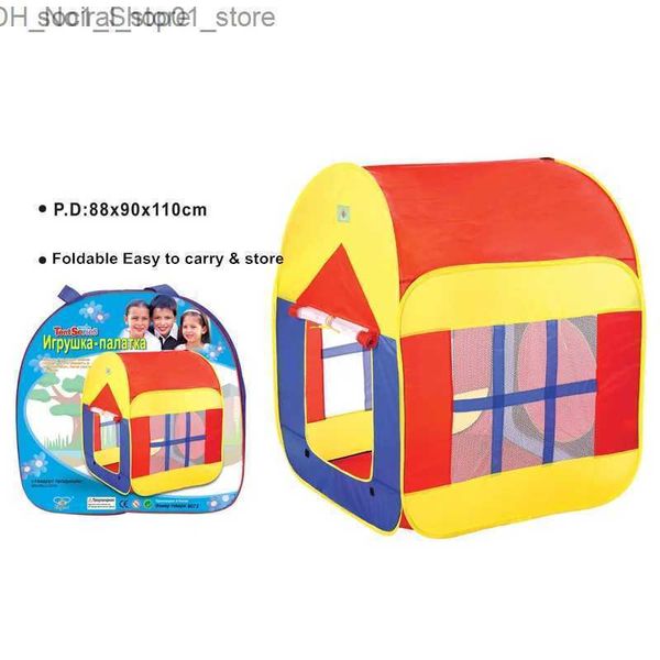 Tentes jouets Tentes jouets Tente de jeu ultralarge pour enfants Maison de jeu pliante avec 2 portes Cadeau pour enfants Cadeau d'anniversaire Étanche Extérieur Intérieur Maison de jouets Q231220 L240313