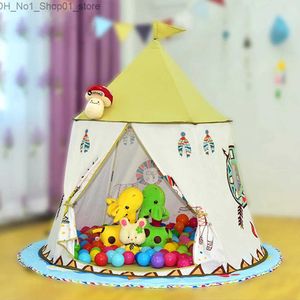 Toys Tents Yard Kid Teepee Tent Tent House 123 * 116cm Portable Princess Castle Castle pour les enfants Play Tente Tent Tent Birthday Christmas cadeau Q231220